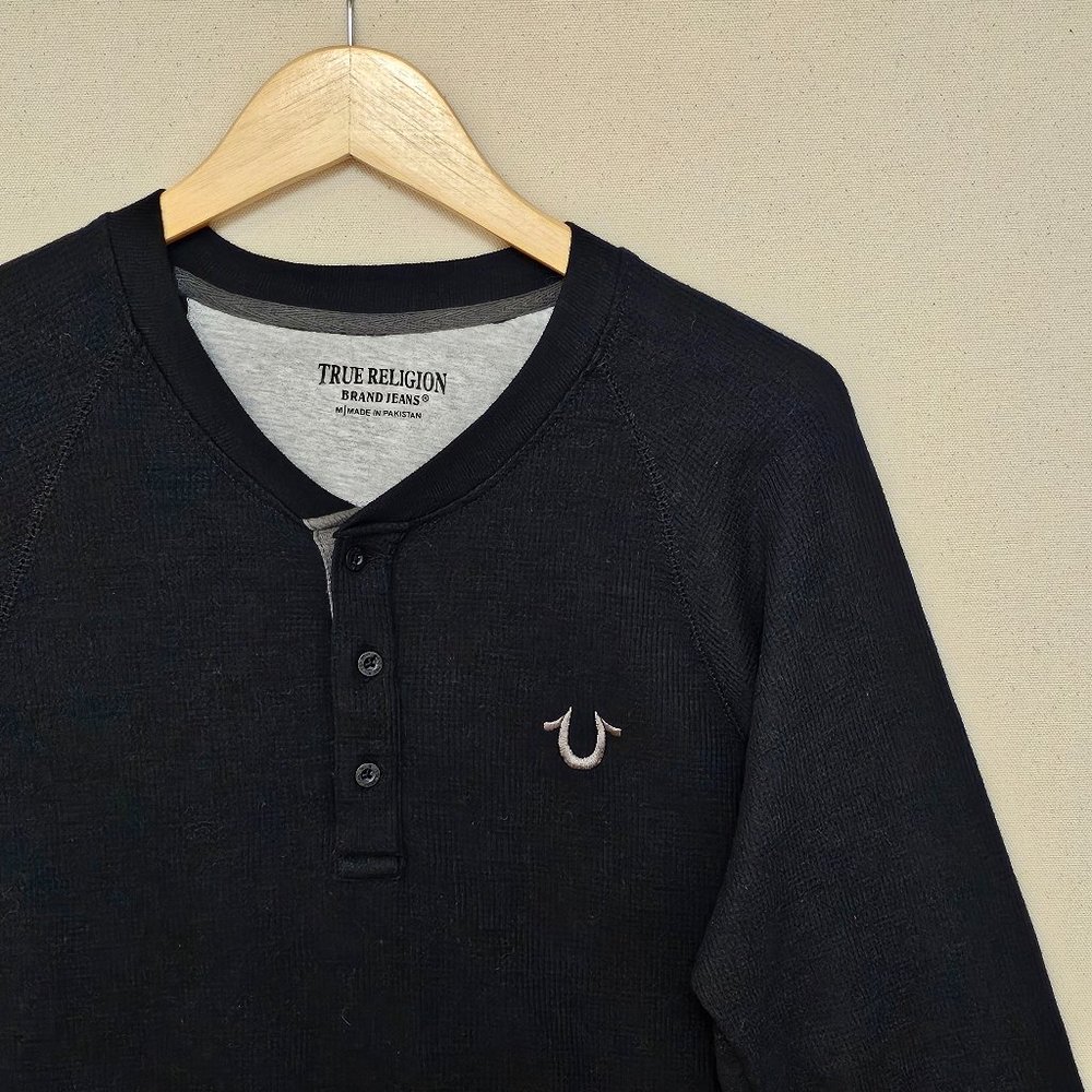 True Religion Waffle Knit Henley M